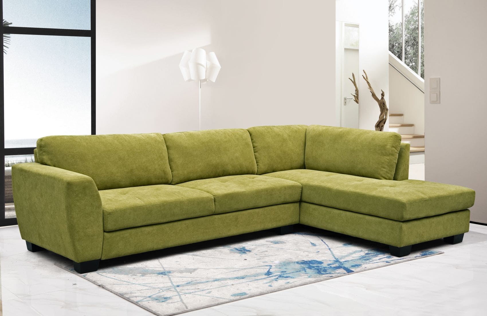 Cantabil Green 3Seater Chaise Lifestyle Furniture