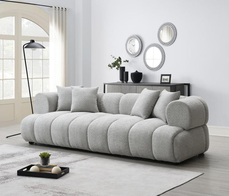 Clove Grey Boucle Sofa - LIFESTYLE FURNITURE