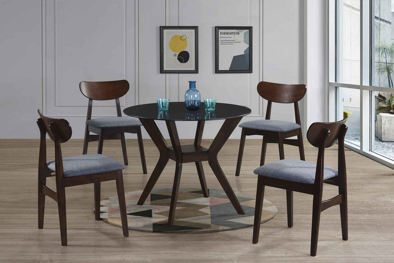 Colaba Malaysian Rubber-Wood 5 Piece Round Dining Set - LIFESTYLE FURNITURE