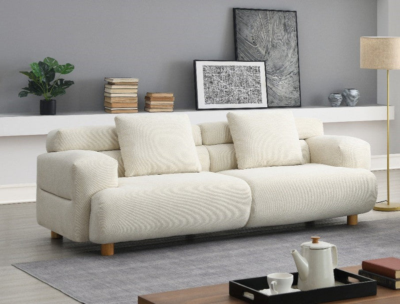 Cozza Beige 3-Seater Sofa - Lifestyle Furniture
