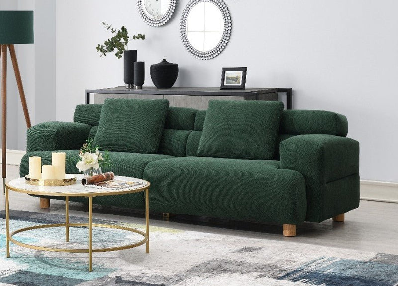 Cozza Green 3-Seater Sofa - Lifestyle Furniture