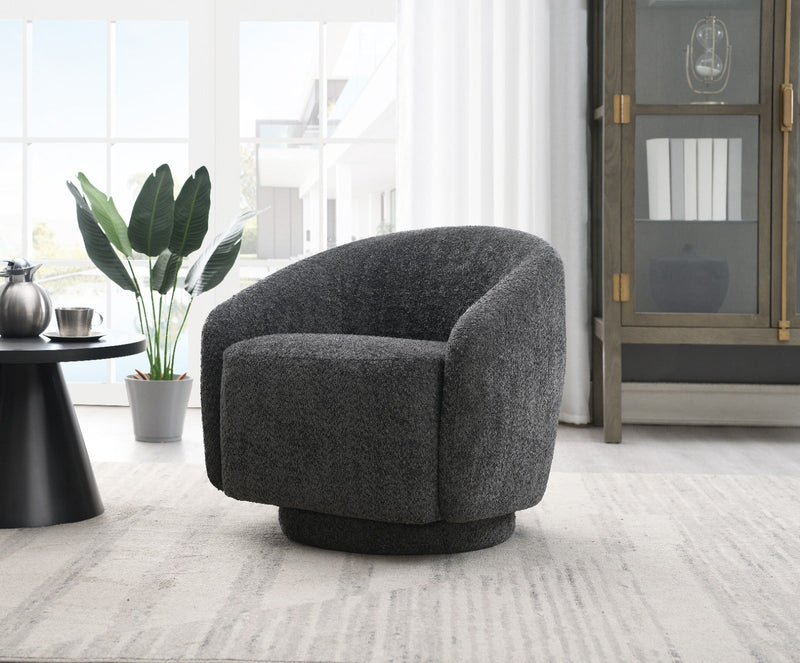 Empress Dark Grey Swivel Chair - Lifestyle Furniture