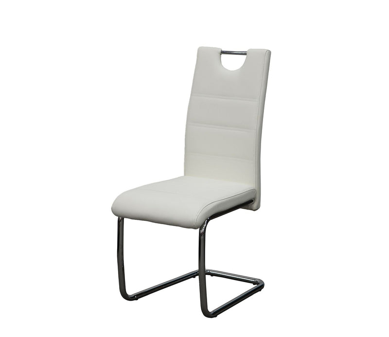 Fort PU Leather White Dining Chair - LIFESTYLE FURNITURE