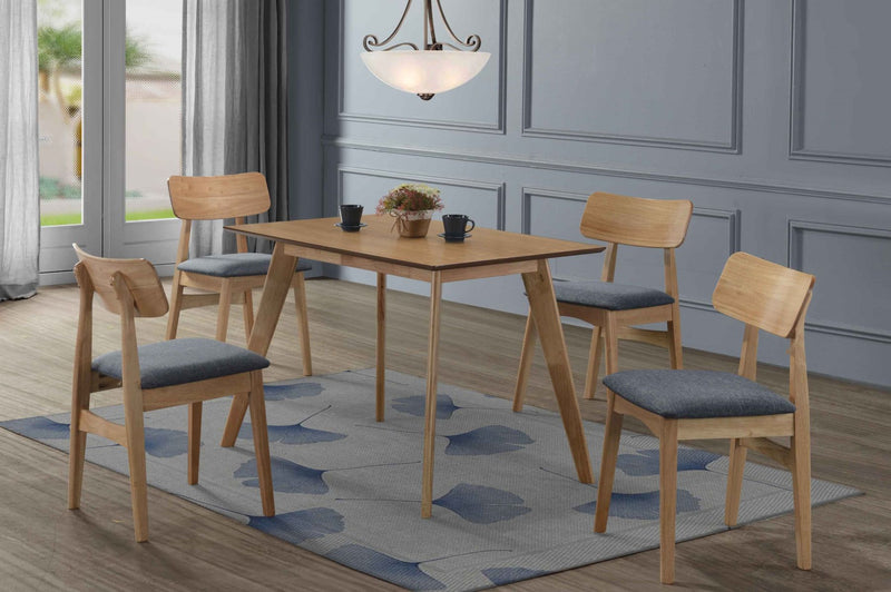 Lace 1.1 M 5 Piece Natural Dining Set - LIFESTYLE FURNITURE