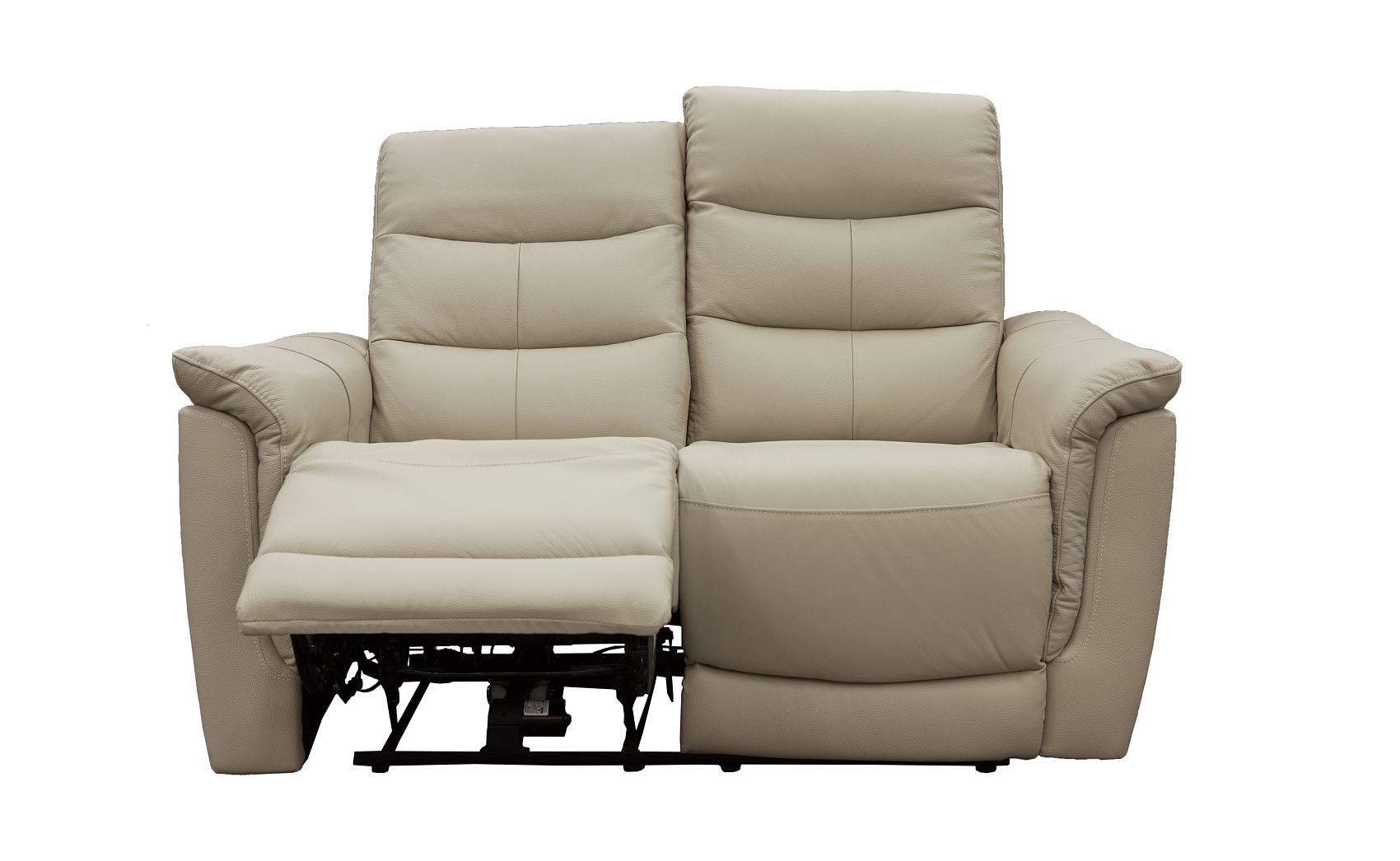 Lisbon Beige 2 Seater Leather Power Recliner Sofa - LIFESTYLE FURNITURE