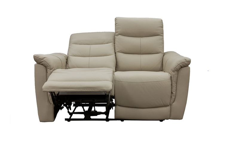Lisbon Beige 2 Seater Leather Power Recliner Sofa - LIFESTYLE FURNITURE