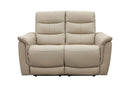 Lisbon Beige 2 Seater Leather Power Recliner Sofa - LIFESTYLE FURNITURE