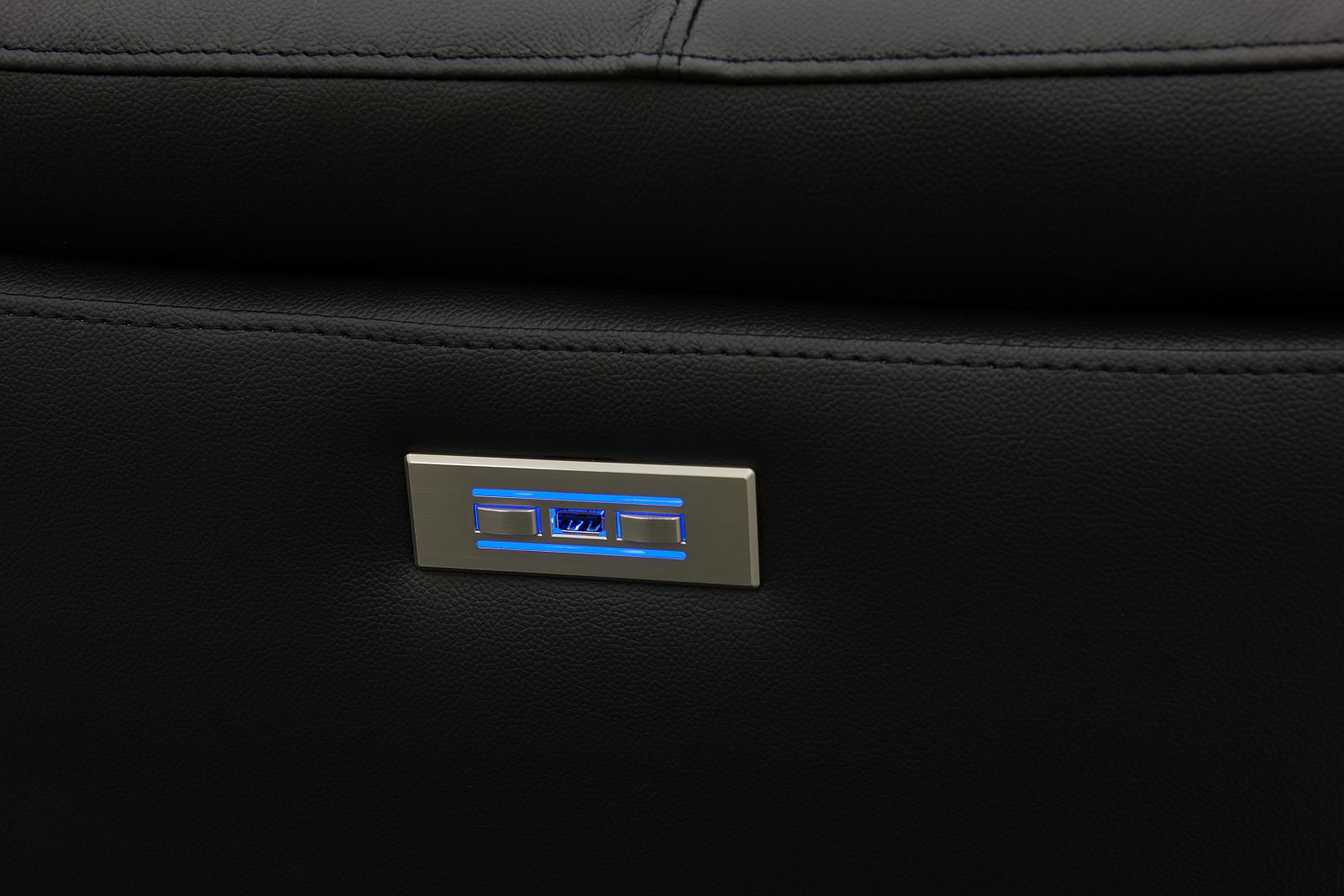 Lisbon Black 3 Seater Leather Power Recliner Sofa - LIFESTYLE FURNITURE