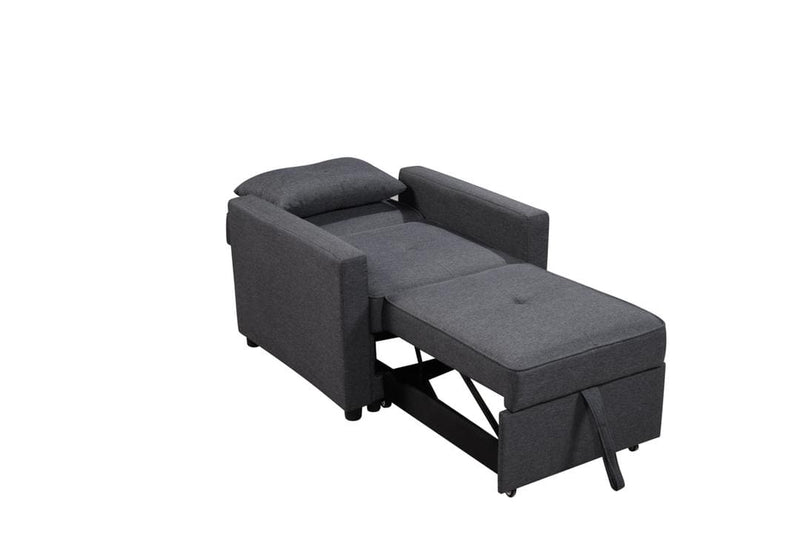 Lobo Single Seater Pull Out Fabric Sofa Bed - LIFESTYLE FURNITURE