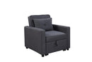 Lobo Single Seater Pull Out Fabric Sofa Bed - LIFESTYLE FURNITURE