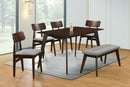 Patric 1.6 M Walnut Top Dining Set - LIFESTYLE FURNITURE