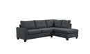 Pavia Charcoal Grey Reversible Fabric Sofa - LIFESTYLE FURNITURE