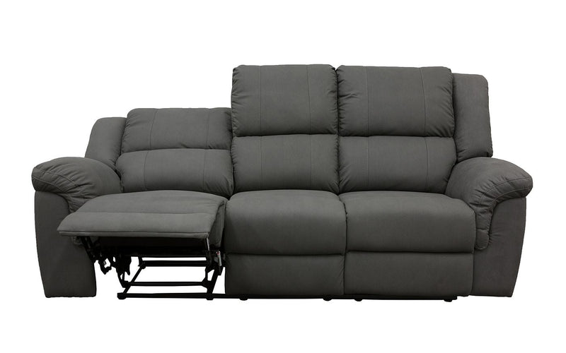 Phuket Dark Grey 3 Seater Fabric Recliner Sofa - LIFESTYLE FURNITURE