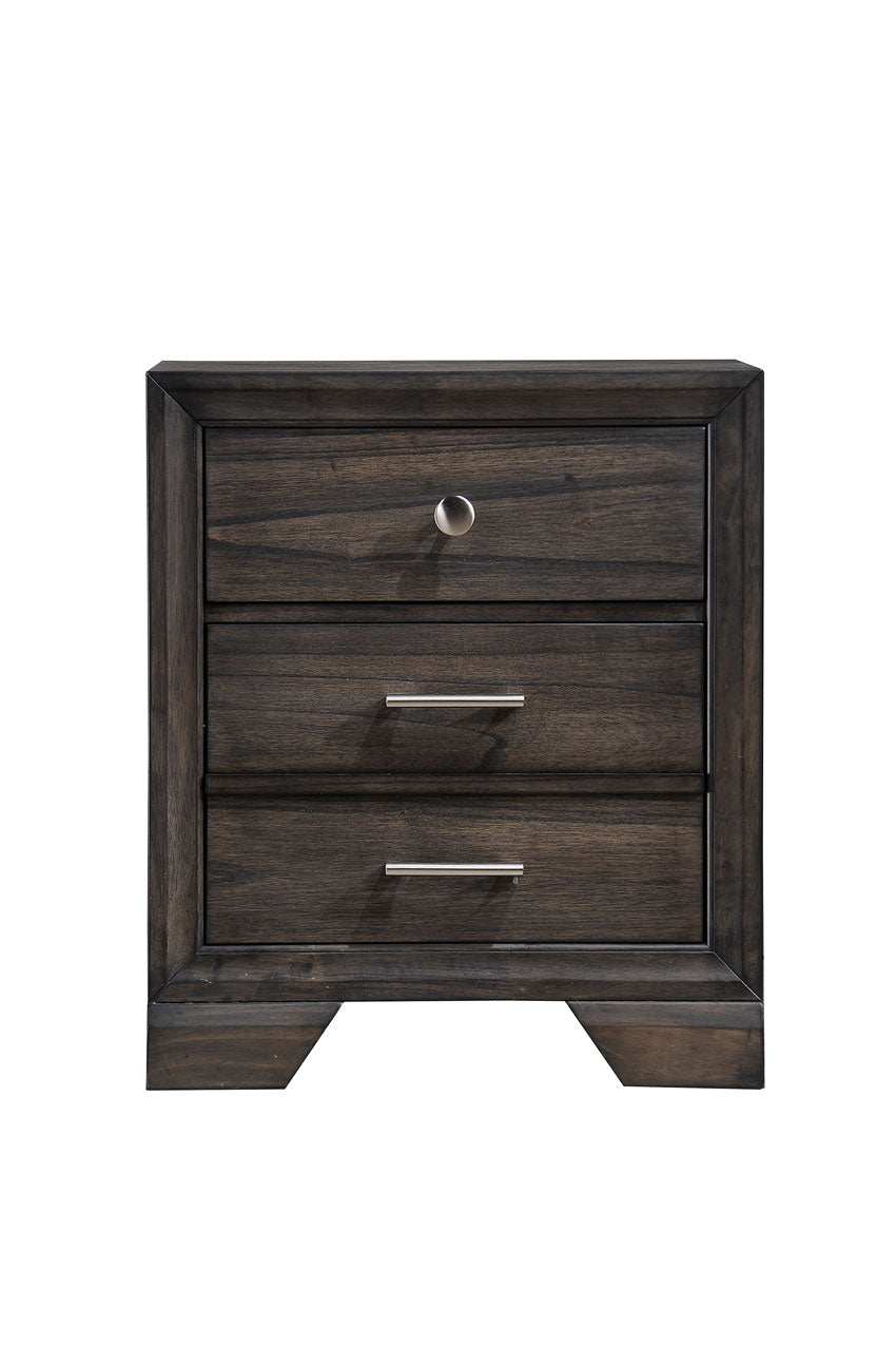 Picton Mindi Wood 2 Drawers Bedside Table - LIFESTYLE FURNITURE