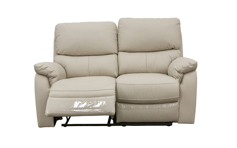 Salvador Beige 2 Seater Leather Recliner Sofa - LIFESTYLE FURNITURE