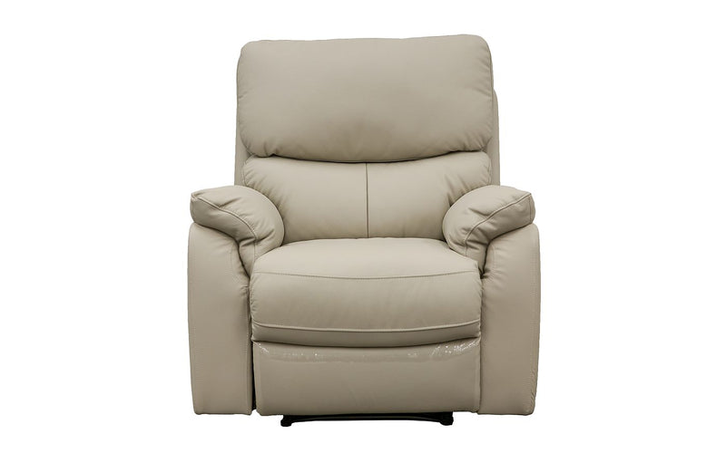 Salvador Beige Single Seater Leather Recliner - LIFESTYLE FURNITURE