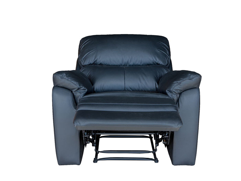 Salvador Black Single Seater Recliner Sofa - LIFESTYLE FURNITURE