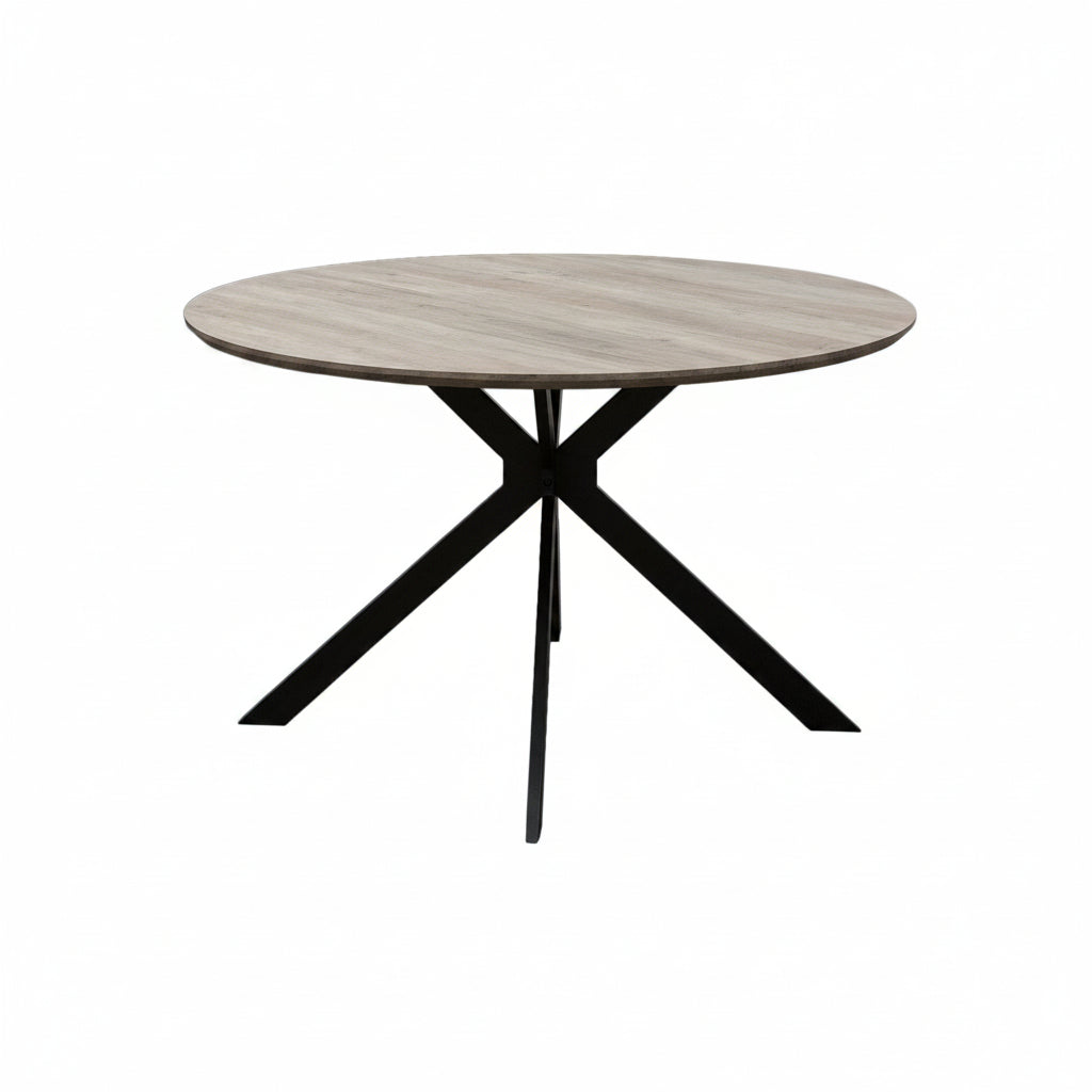Tex W120 CM Round Dining Table - LIFESTYLE FURNITURE