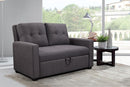 Trophy Pull Out Fabric Sofa Bed - Grey - LIFESTYLE FURNITURE