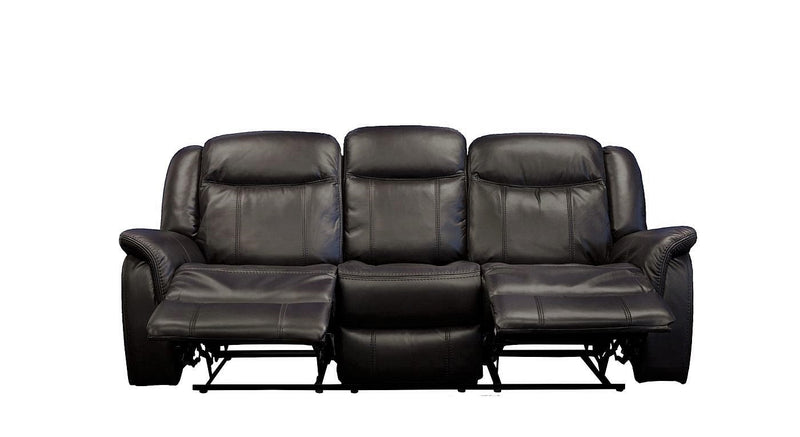 Tulip Brown 3 Seater Air Leather Recliner Sofa - LIFESTYLE FURNITURE