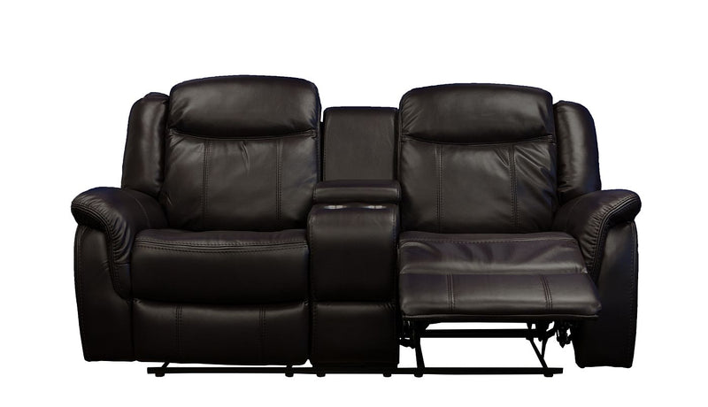 Tulip Brown Air Leather 2 Piece Recliner Sofa Set - LIFESTYLE FURNITURE
