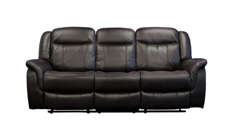 Tulip Brown Air Leather Recliner Sofa Set - LIFESTYLE FURNITURE
