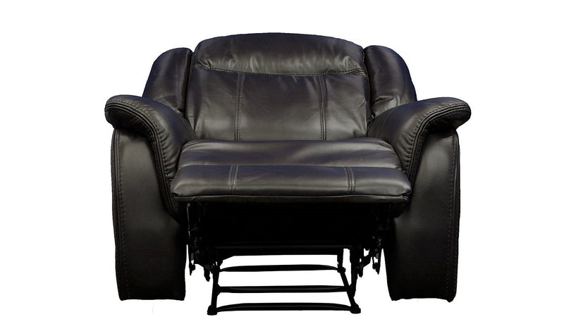 Tulip Brown Single Seater Air Leather Recliner Sofa - LIFESTYLE FURNITURE
