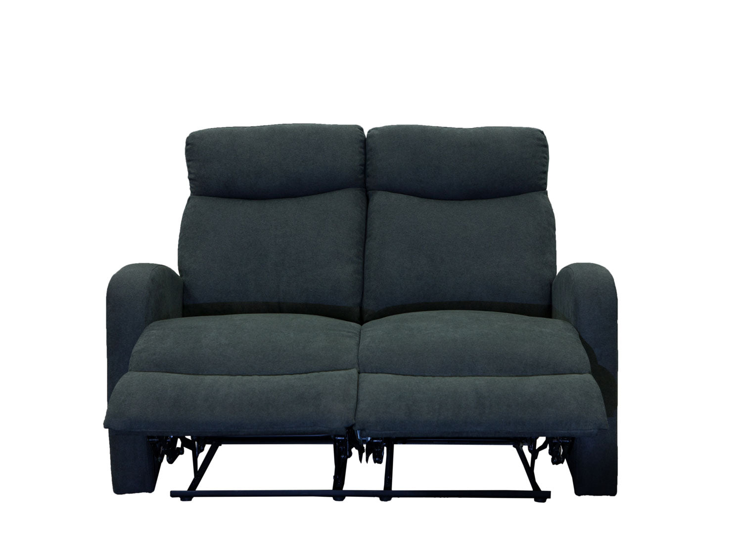 Verona Black Fabric 2 Seater Recliner Sofa - LIFESTYLE FURNITURE