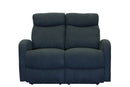 Verona Black Fabric 2 Seater Recliner Sofa - LIFESTYLE FURNITURE