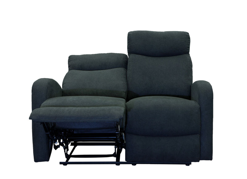 Verona Black Fabric 2 Seater Recliner Sofa - LIFESTYLE FURNITURE