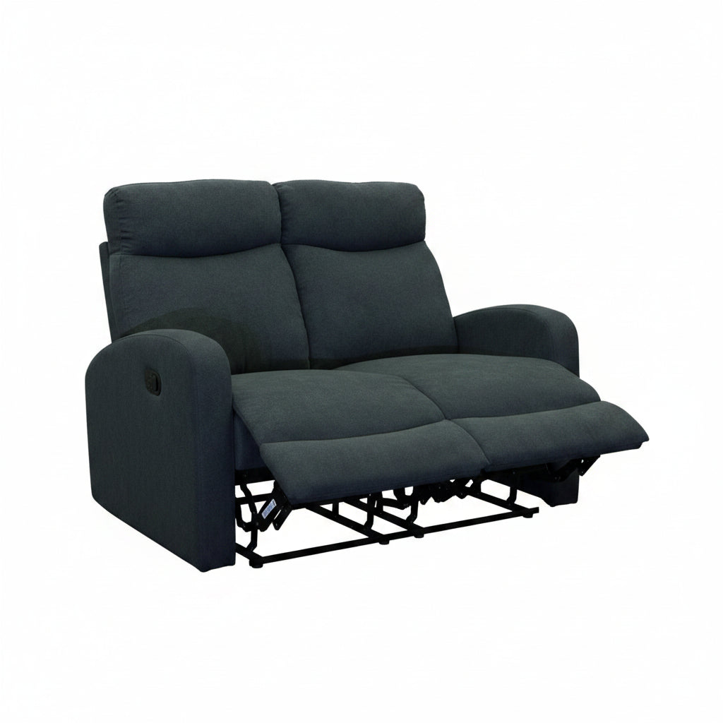Verona Black Fabric 3 Piece Recliner Set - LIFESTYLE FURNITURE