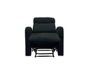 Verona Black Fabric 3 Piece Recliner Set - LIFESTYLE FURNITURE