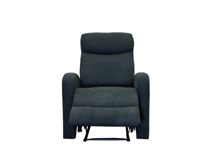 Verona Black Single Seater Fabric Recliner Sofa - LIFESTYLE FURNITURE
