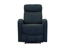 Verona Black Single Seater Fabric Recliner Sofa - LIFESTYLE FURNITURE
