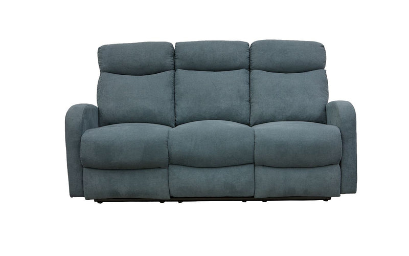 Verona Grey 3 Seater Fabric Recliner Sofa - LIFESTYLE FURNITURE